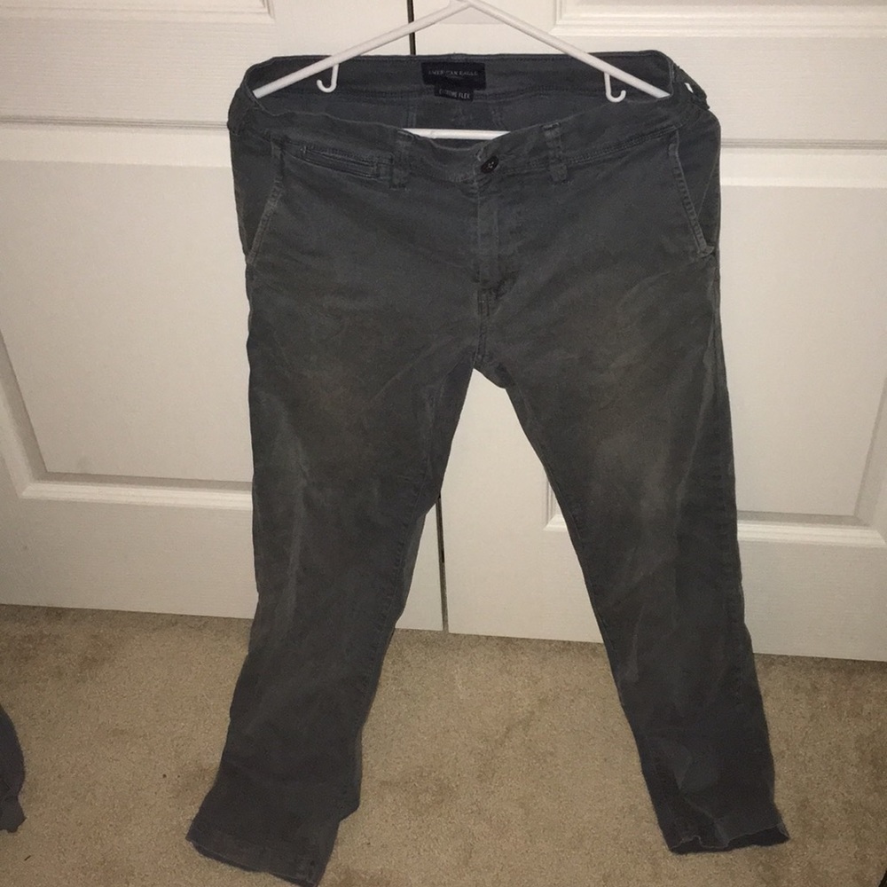 American Eagles dark grey chino pants